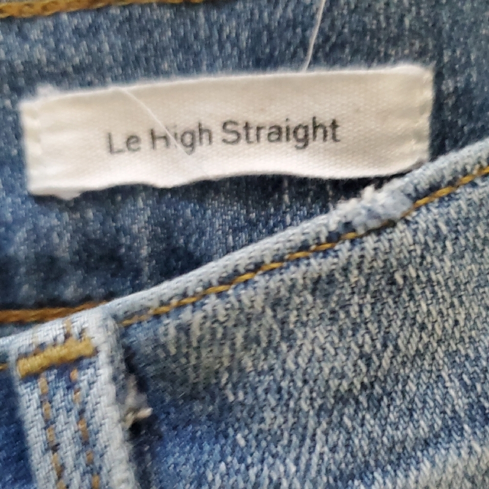 Frame Le High Straigh Denim Blue Ankle Cropped Jeans - Picture 8 of 12